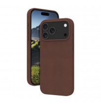 dbramante 1928 Roskilde MS leather case for iPhone 17 Pro Max compatible with MagSafe (dark tan)