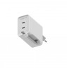 Mophie ROC GaN - wall charger, 2x USB-C, 67W with retractable cable (white)