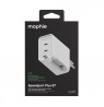Mophie ROC GaN - wall charger, 2x USB-C, 67W with retractable cable (white)
