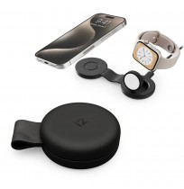 Qi2 charger for 2 devices MagSafe, USB-C black