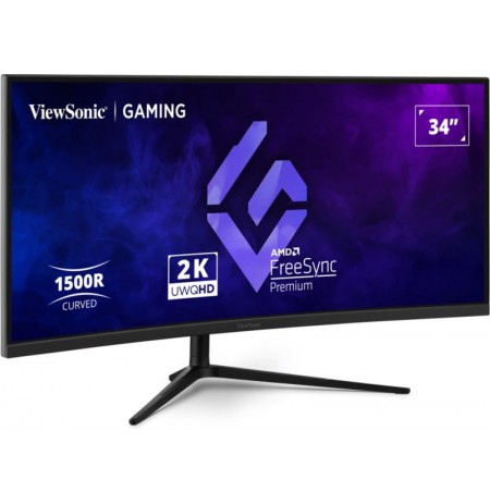 ViewSonic 34" VX3418C-2K Gaming Monitor VA UWQHD 180Hz 2xHDMI 2xDP speakers