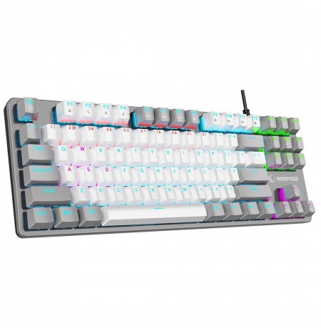 Wired gaming keyboard Rampage SNUGK14RS-WG Snug RGB KRGD Red mechanical white/grey