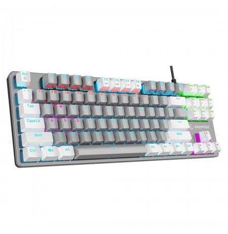 Wired gaming keyboard Rampage SNUGK14BS-GW Snug RGB KRGD Blue mechanical grey/white