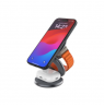Fixed MagPowerstation Round 3-in-1 foldable wireless charger with MagSafe support | Gray