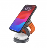 Fixed MagPowerstation Round 3-in-1 foldable wireless charger with MagSafe support | Gray