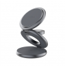 Fixed MagPowerstation Round 3-in-1 foldable wireless charger with MagSafe support | Gray
