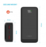 Fixed Power Bank Zen2 20 with LCD Display and PD 20W Output | 20000 mAh | Black