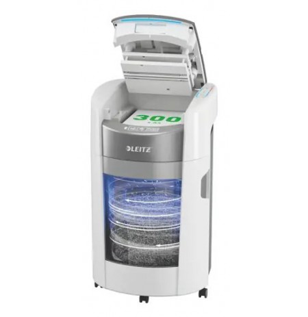 Leitz 80410000 IQ Optimax AutoFeed 300 paper shredder, P5, 300 sheets, 25-litre waste bin