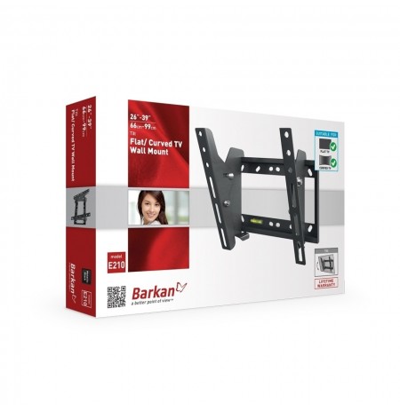 BARKAN E210.B 37" LCD/LED, pakreipiamas, sieninis, juodas