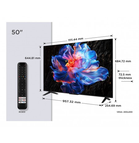 TCL P6K 50P6K TV 127 cm (50") 4K Ultra HD Smart TV Wi-Fi Metallic