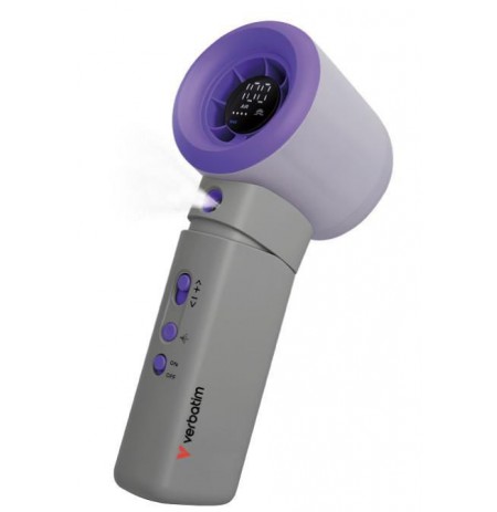 Verbatim Cool 'n' Go Aqua Breeze Handheld Fan Purple/Grey