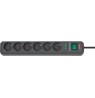 Brennenstuhl Eco-Line Black 6 AC outlet(s) 1.5 m