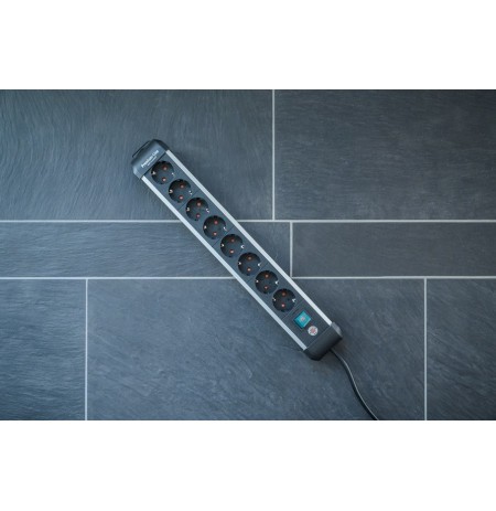 Brennenstuhl 1391030800 power extension 3 m 8 AC outlet(s) Indoor Black, Silver