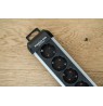 Brennenstuhl 1391030800 power extension 3 m 8 AC outlet(s) Indoor Black, Silver