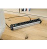 Brennenstuhl 1391030800 power extension 3 m 8 AC outlet(s) Indoor Black, Silver