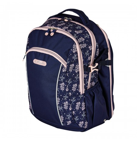 Herlitz Ultimate Blossom backpack School backpack Beige, Navy Polyester