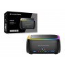 Conceptronic DONN36B Dual-bay RGB Hard Drive Docking Station, for 2.5/3.5-Inch HDD SSD, 2 x USB A, SD/TF Card Reader, UASP