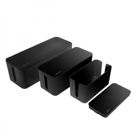 LogiLink KAB0077 cable organizer Universal Cable box Black 3 pcs