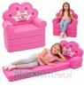 Foldable sofa bed armchair with crown 2in1 for children soft pink