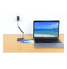 Manhattan USB-C to Dual HDMI & USB-A Adapter, Dual 4K@30Hz or Single 4K@60Hz, Power Delivery 100W, 480 Mbps (USB 2.0), Cable