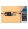 Manhattan USB-C to Dual HDMI & USB-A Adapter, Dual 4K@30Hz or Single 4K@60Hz, Power Delivery 100W, 480 Mbps (USB 2.0), Cable