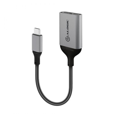 Alogic Adapter USB-C -daugiau  2x USB-C St/2xBu 10cm Space grey