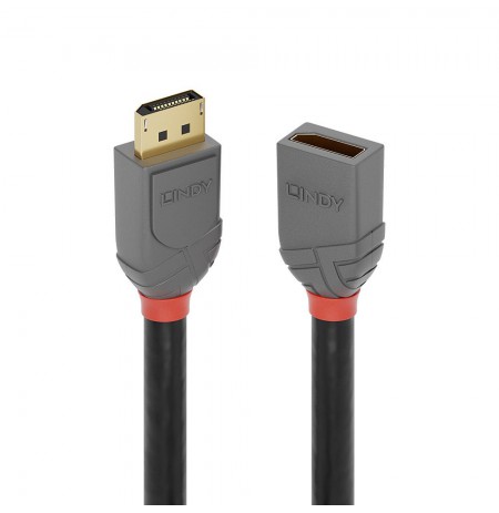 Lindy 3m DisplayPort 1.4 Extension Cable, Anthra Line
