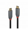 Lindy 2m USB 3.2 Type C Cable, 5A PD, Anthra Line