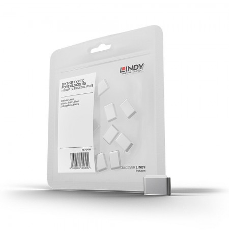 LINDY USB Type C port lock white 10 pcs