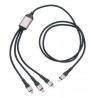 TROIKA DREIZACK PRO USB cable 1.2 m USB C USB C/Micro USB-A/Lightning 100 W Black, Grey