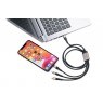 TROIKA DREIZACK PRO USB cable 1.2 m USB C USB C/Micro USB-A/Lightning 100 W Black, Grey