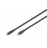 Digitus USB silicone cable, USB4 version 2.0, USB 80Gbps, 1.5 m, black