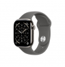 Apple Watch Series 11 GPS + Cellular 42mm Natural Titanium Case with Stone Grey Sport Band - S/M | Apple