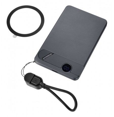 TROIKA POP50 5000 mAh Wireless charging Grey, Black