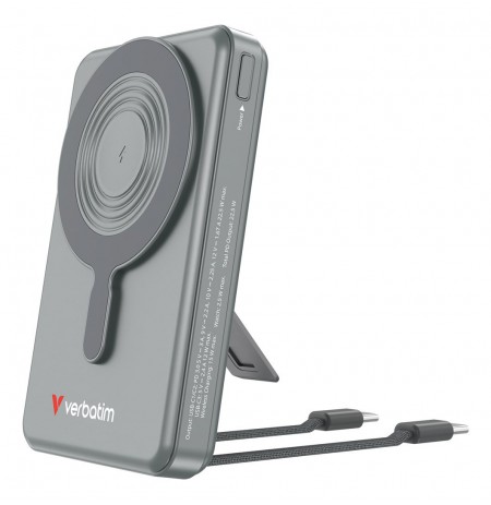 Verbatim ChargeÂ´nÂ´Go Power Bank 2C & Display 10000mAh grey