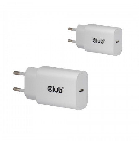 CLUB3D 2-Pack USB C Charger 30 Watt Whit