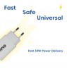 CLUB3D 2-Pack USB C Charger 30 Watt Whit