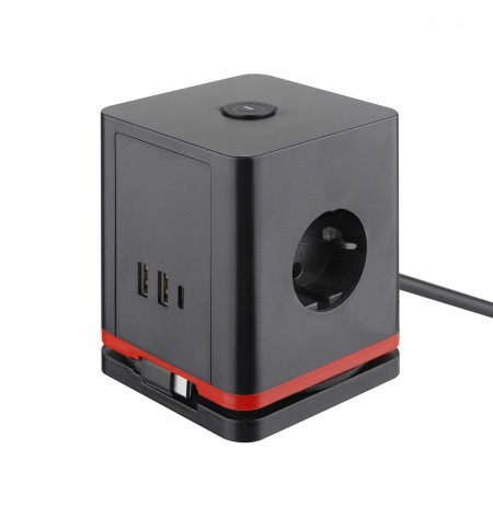 Olympia power socket cube IOIO SW 1000, black