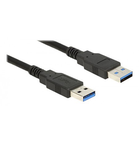 Kabelis DELOCK USB 3.0 Type-A male daugiau  USB 3.0 Type-A male, 3m., juodas / 85063