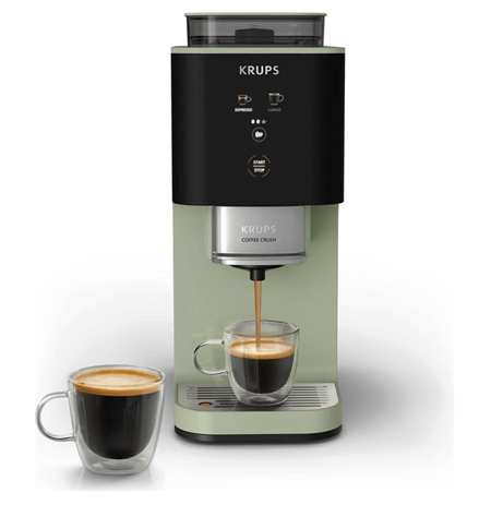 Krups Coffee Maker | SA401LE0 Crush | Pump pressure 15 bar | Automatic | Black/Green | 1370 W