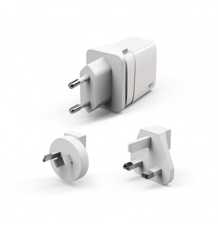 Silicon Power QM16 Boost Charger 20W travel wall charger EU/US/UK/AU plugs 1xUSB-A 1xUSB-C