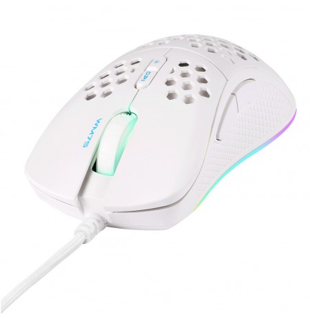 Deltaco Gaming GAM-108-W mouse Right-hand USB Type-A Optical 6400 DPI