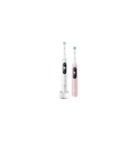 Oral-B iO 6 Duo white/pink electric toothbrush with case