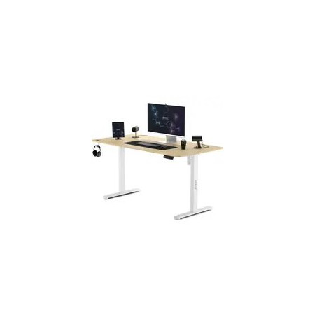 SENSE7 Nojo Pine white desk / electrically height adjustable / 140 x 70 cm / max. load 80 kg