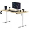 SENSE7 Nojo Pine white desk / electrically height adjustable / 140 x 70 cm / max. load 80 kg