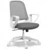 SENSE7 Sopty white/grey adjustable office chair / max. load 120 kg