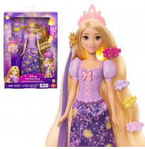 Disney Princess Light-Up Hair Rapunzel Fashion Doll w/ 5 Ways to Glow, Pascal Figure & 7 Accessories