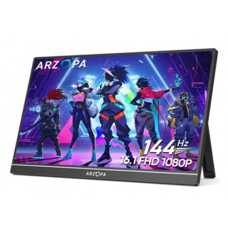 Arzopa Z1FC computer monitor 40.9 cm (16.1") 1920 x 1080 pixels Full HD LCD Black