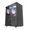 darkFlash DK100 black / ATX / no fans / 3x USB-A / transparent side / no PSU