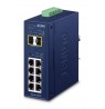 PLANET IP30 Industrial L2/L4 8-Port Managed Switch L2/L4 Gigabit Ethernet (10/100/1000) Blue